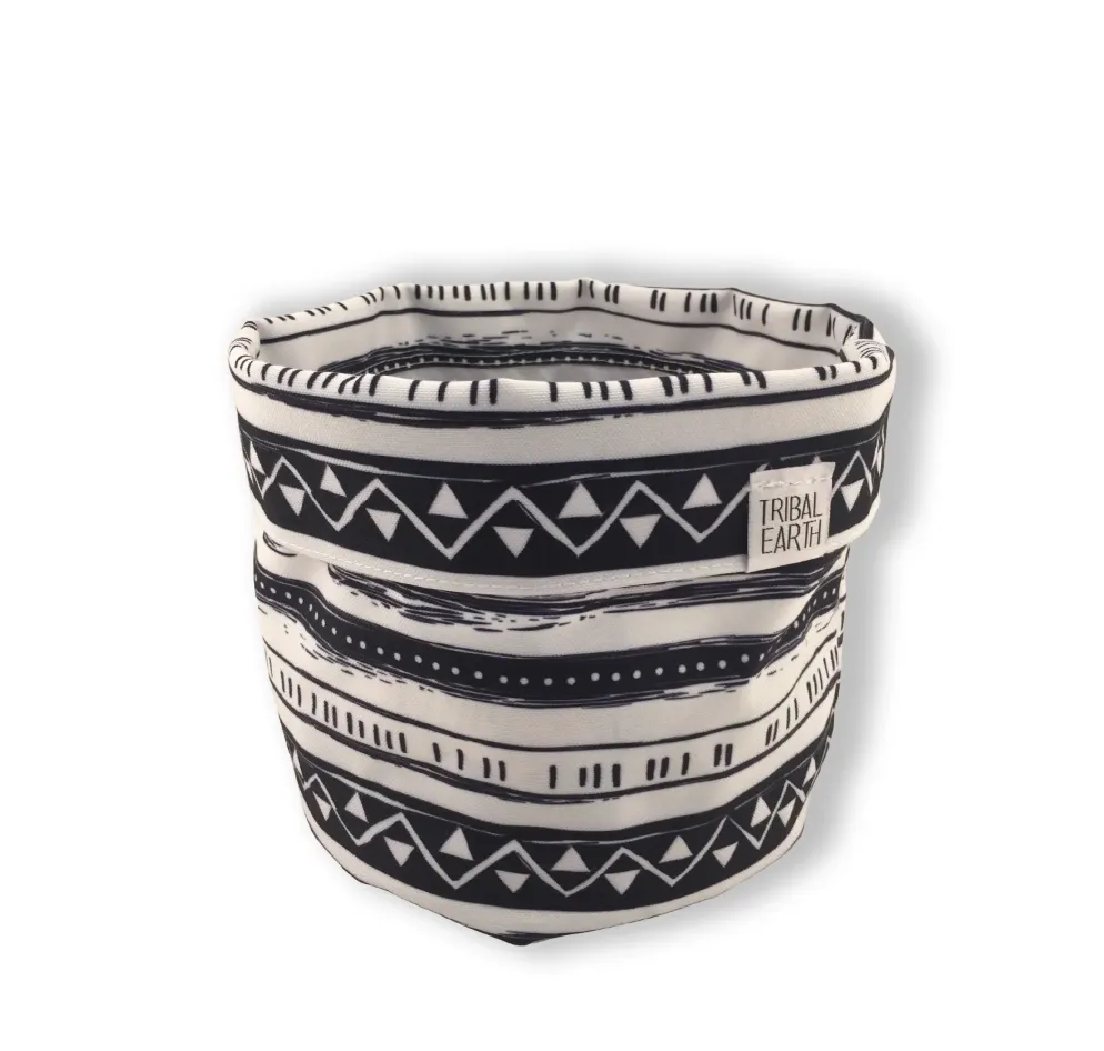 Tribal Earth Pot Cover | Medium Storage Basket - Tribal