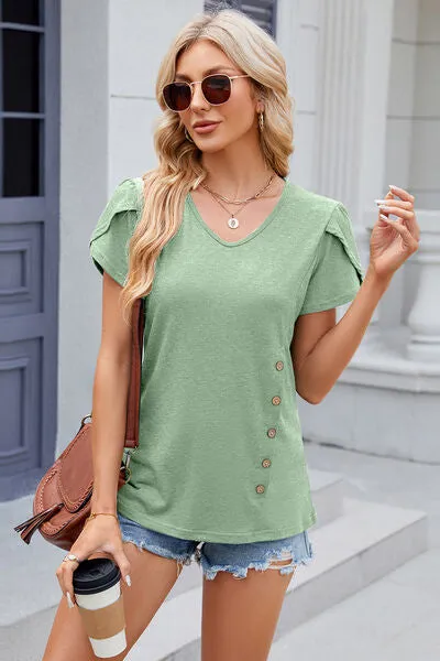 V-Neck Short Sleeve T-Shirt