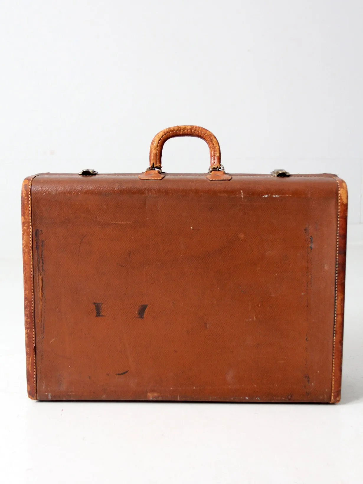 vintage leather suitcase