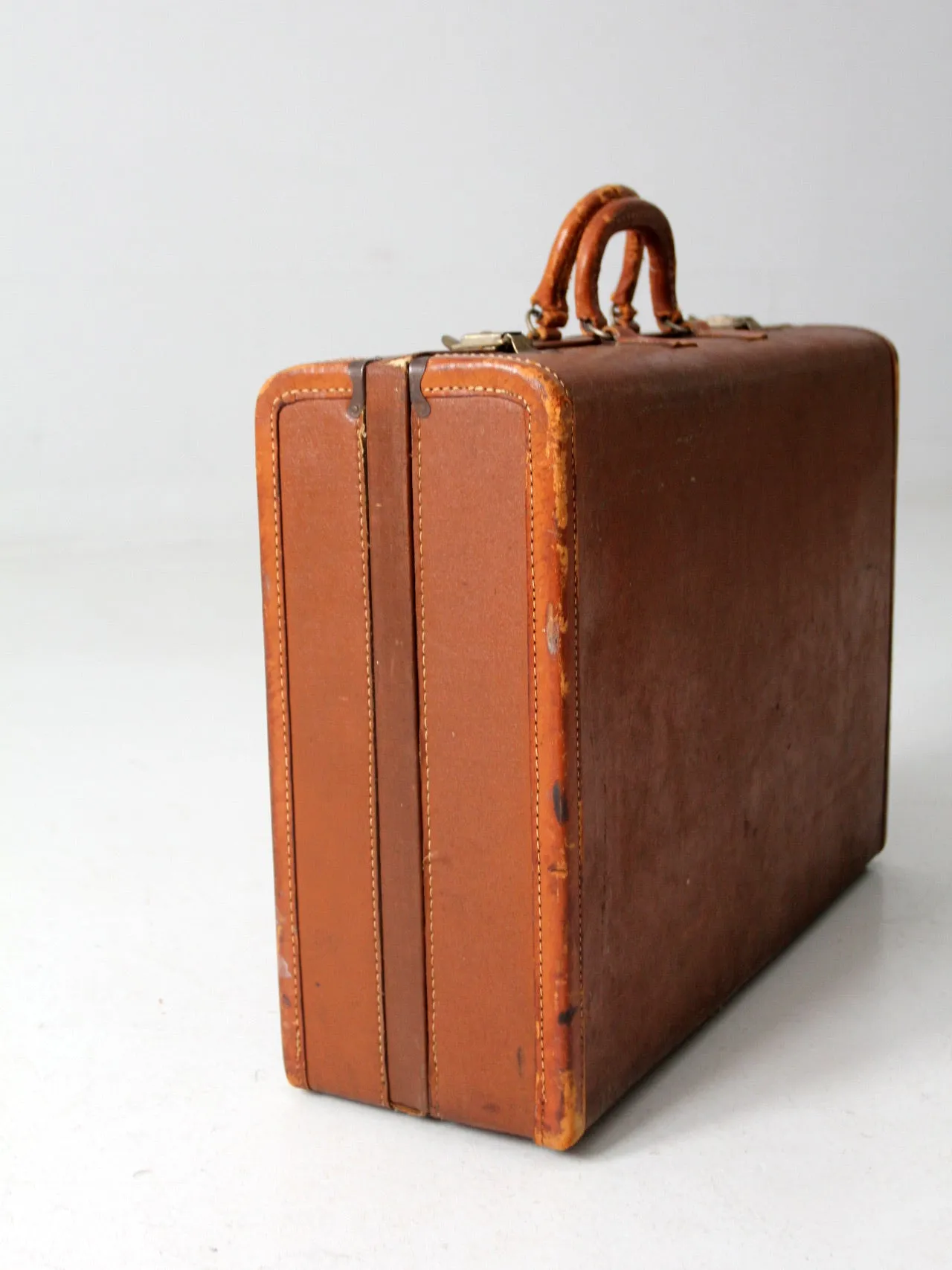 vintage leather suitcase