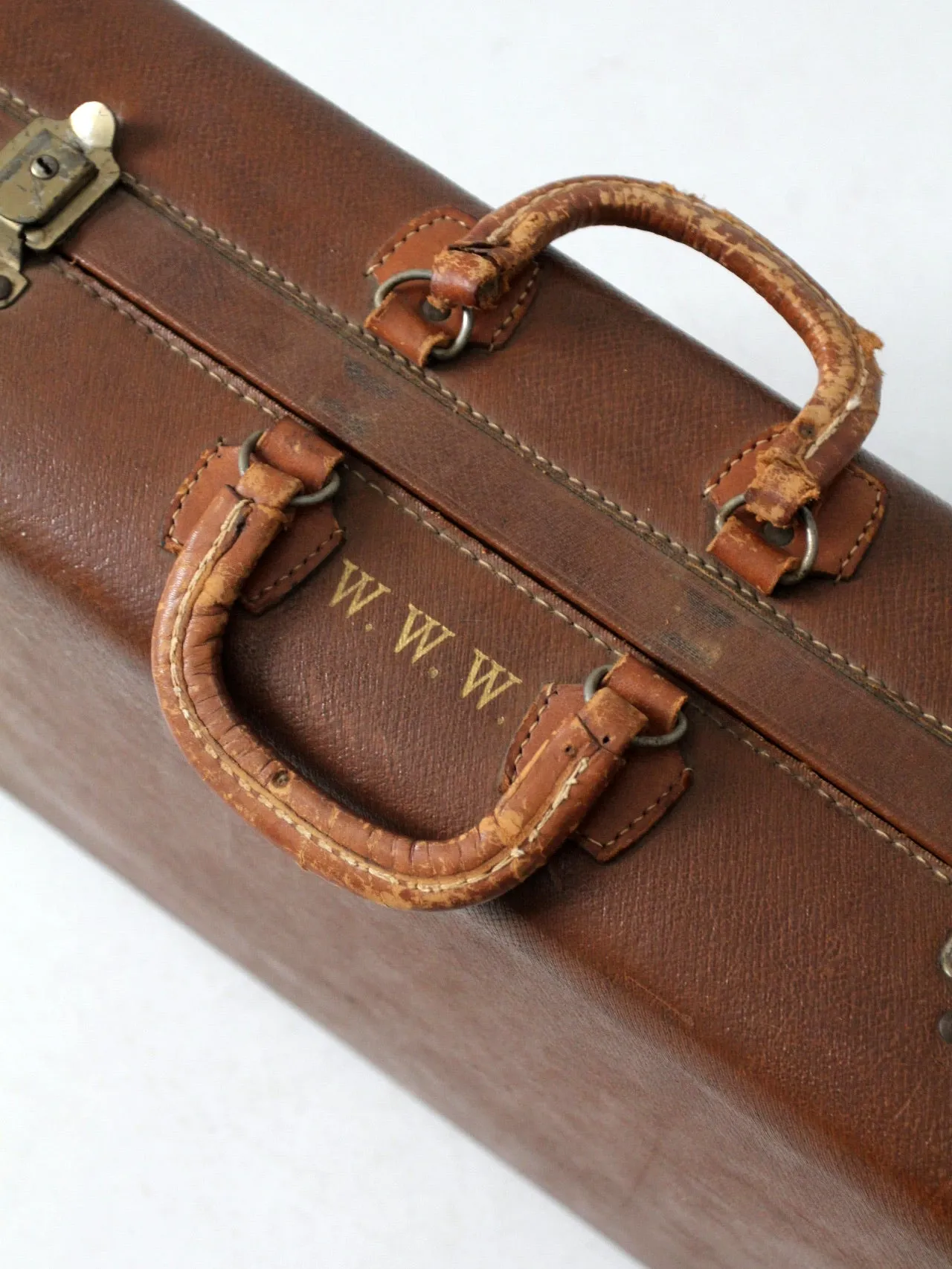 vintage leather suitcase