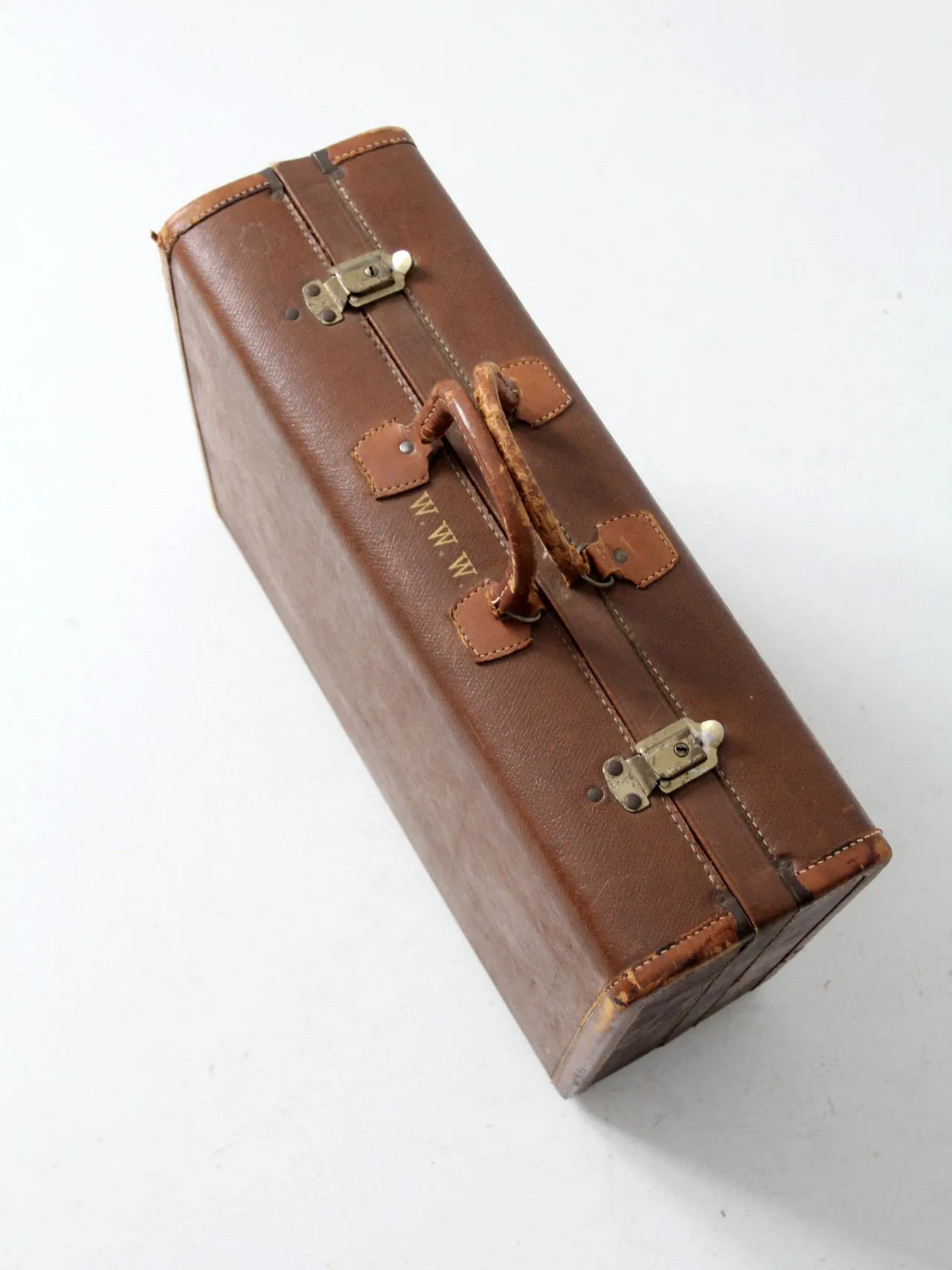 vintage leather suitcase