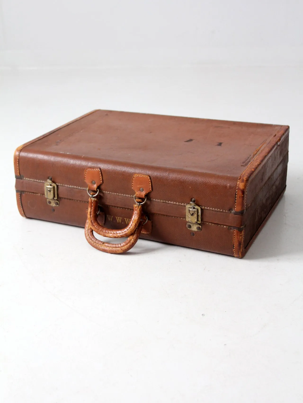 vintage leather suitcase