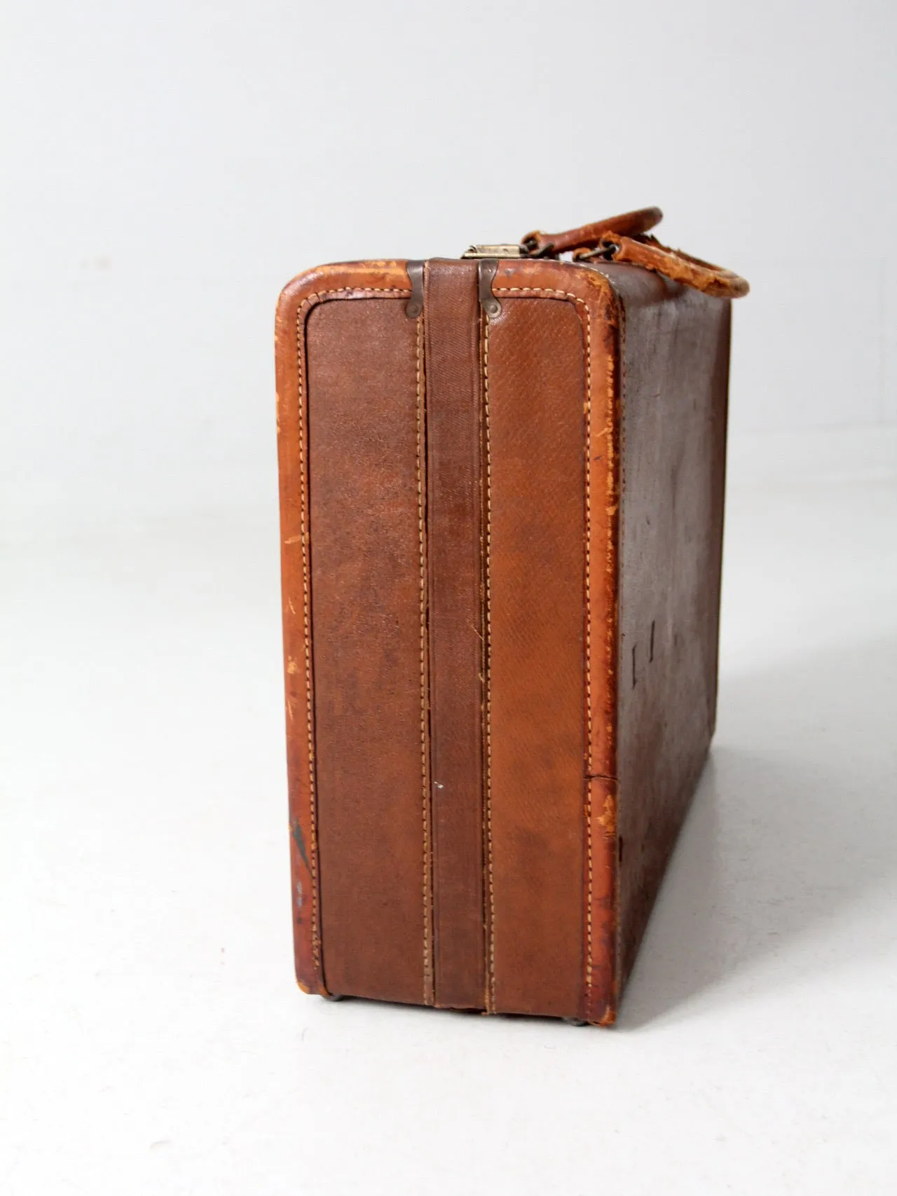 vintage leather suitcase