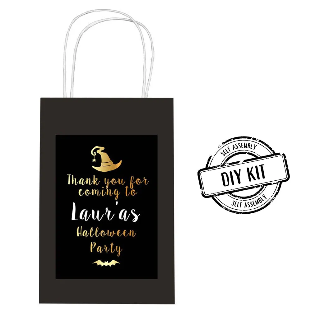 Witch Please Halloween Personalised Paper Party Bags - Pack of 12