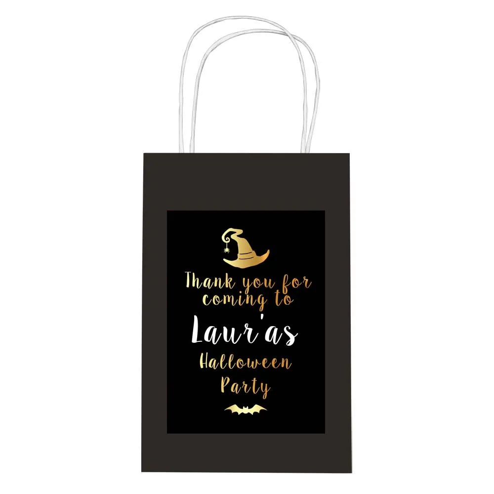 Witch Please Halloween Personalised Paper Party Bags - Pack of 12