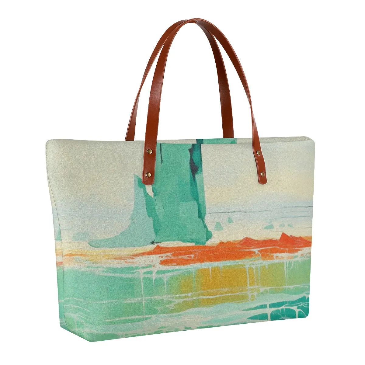 Women's Tote Bag | Diving Cloth aqua, abstract, print