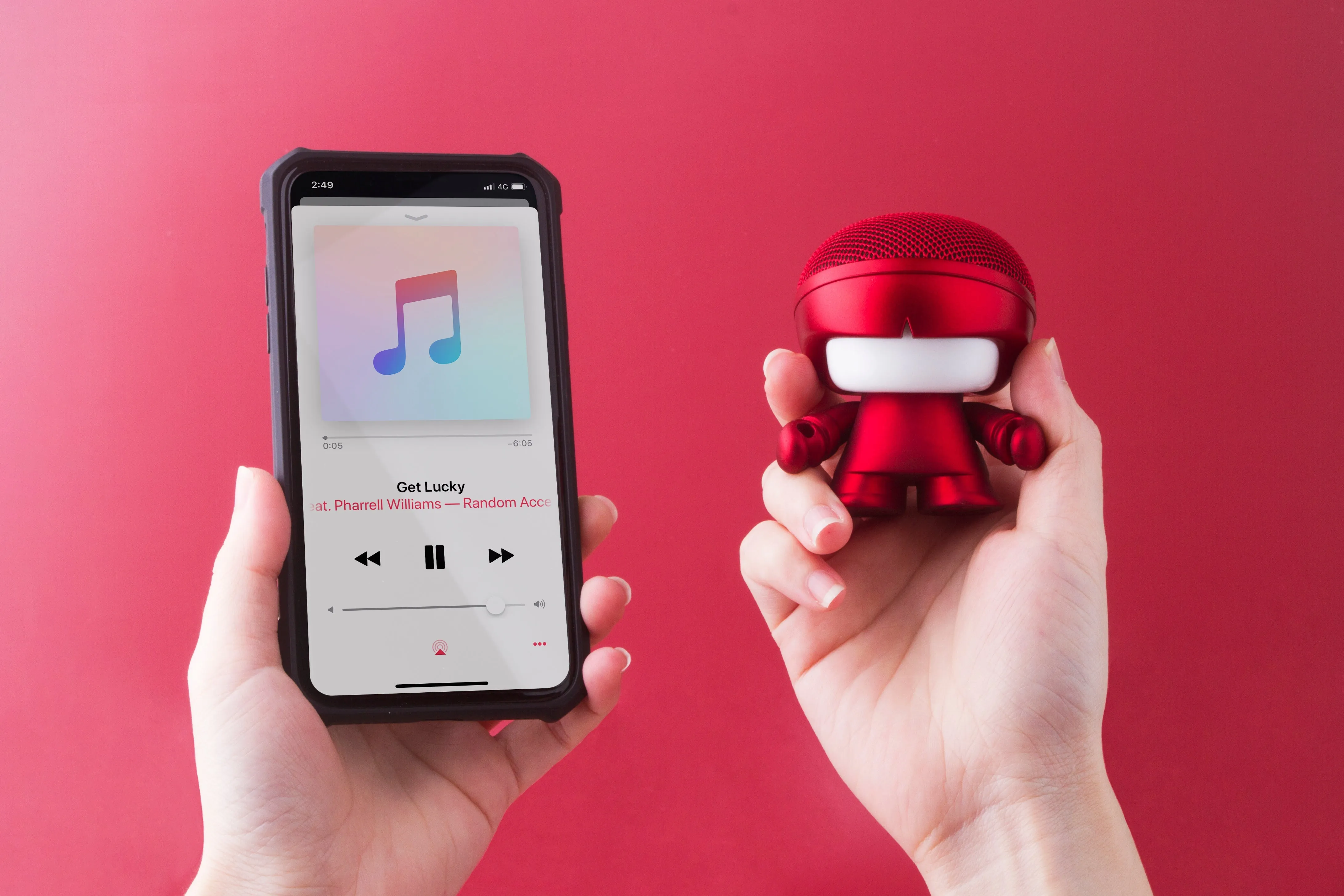 Xoopar Mini Boy 3 Inch (7cm) Speaker Metallic Edition Red