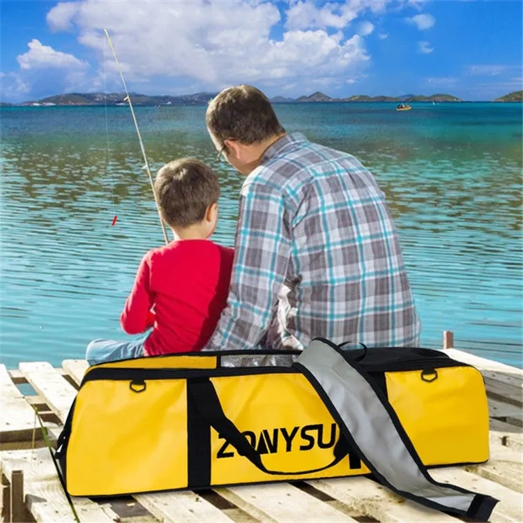 ZONYSUN Shoulder Outdoor Waterproof Bag Diving Long Fins Bag Dry Wet Separation Waterproof Bag, Size:100x20x24cm(Yellow)