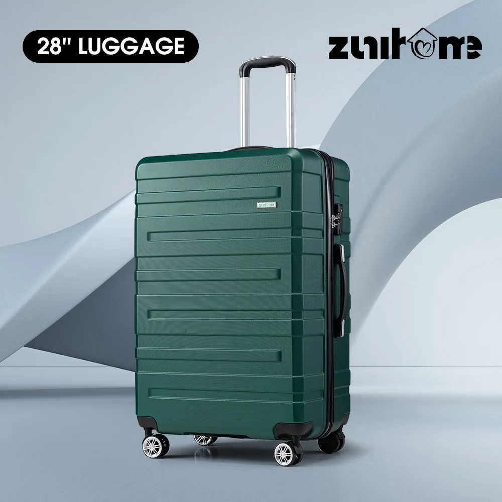 ZUNI 28" Luggage Suitcase Trolley Set Travel TSA Lock Storage Hard Case Green